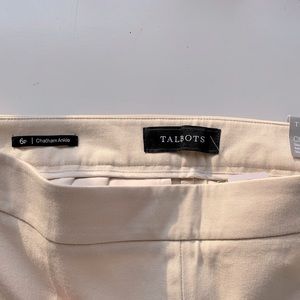 Talbots ankle length chinos with side zipper